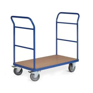 Carucior de marfa cu platforma din tabla otel 1.5mm si doua manere